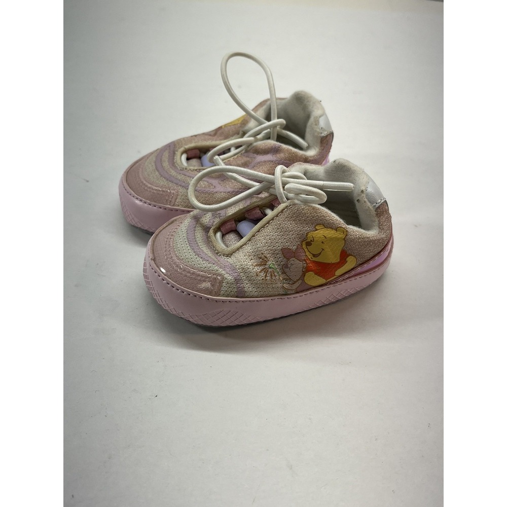 Vintage 2000's Y2K Disney Winnie the Pooh Baby Shoes Size 1 Baby Girl Sneakers